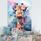 Pop Art Giraffe Portrait - Giraffe Wall Decor