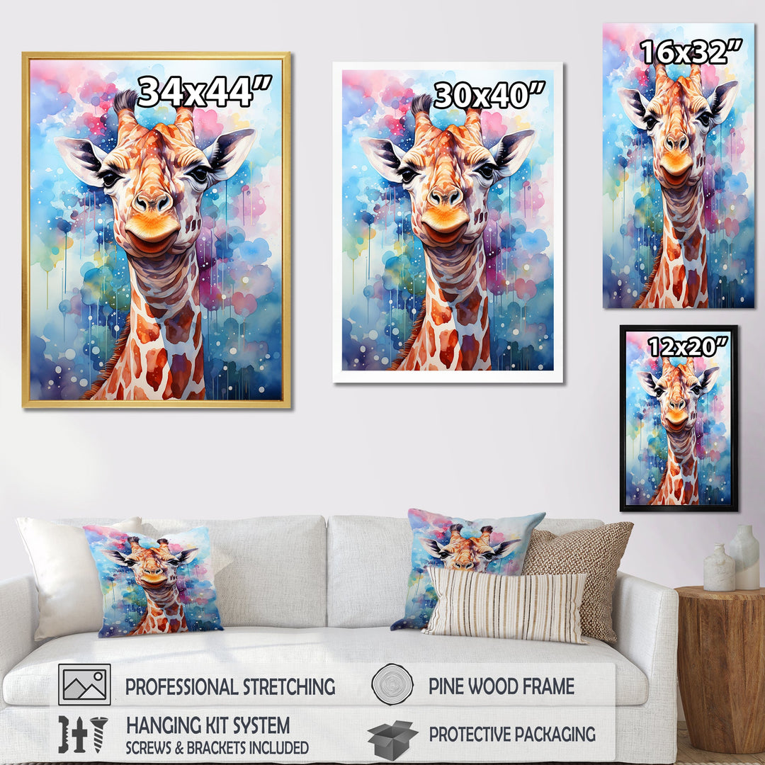 Pop Art Giraffe Portrait - Giraffe Wall Decor