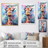 Pop Art Giraffe Portrait - Giraffe Wall Decor