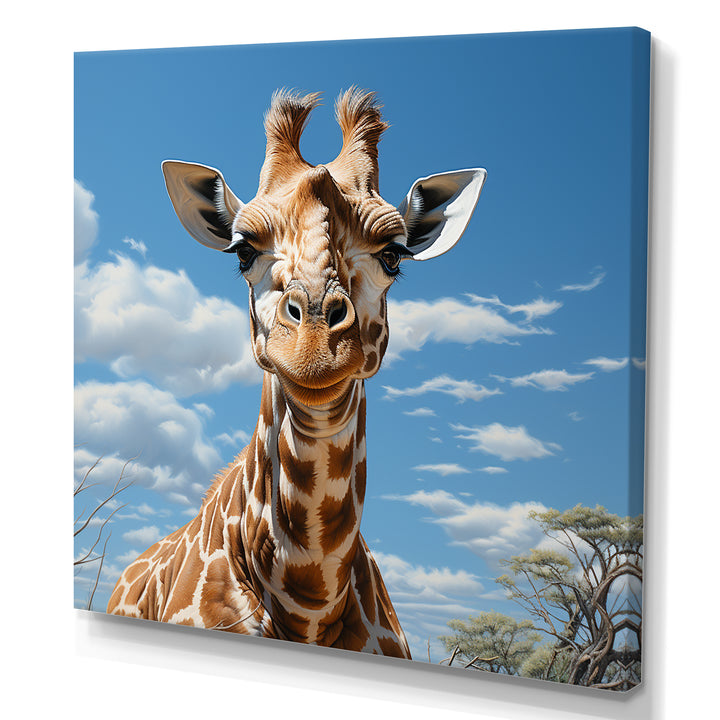 Brown Giraffe Dreamy Long Neck - Giraffe Living Room Wall Art
