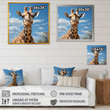 Brown Giraffe Dreamy Long Neck - Giraffe Living Room Wall Art