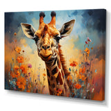 Brown Giraffe Expressionist Grace - Giraffe Canvas Wall Art