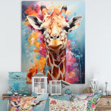Popart Art Multicolor Giraffe Grace - Giraffe Wall Decor