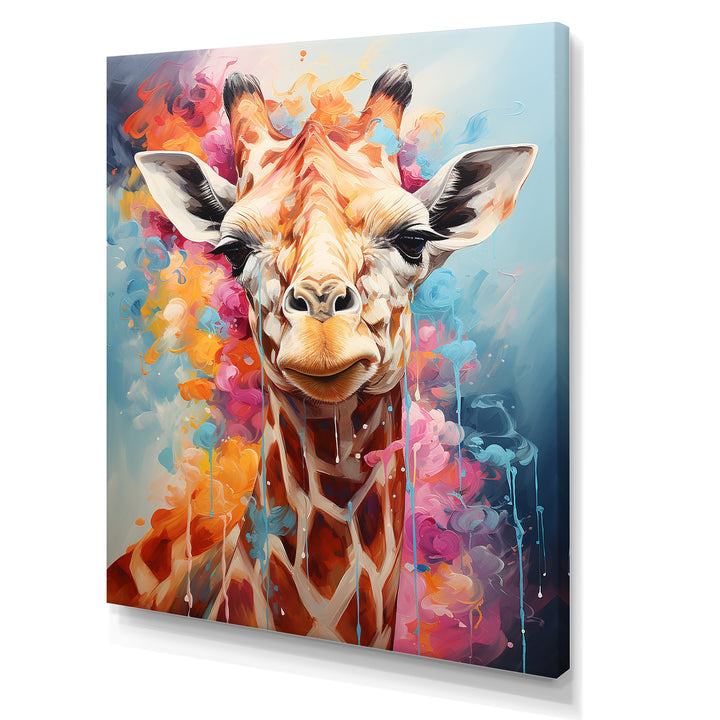 Popart Art Multicolor Giraffe Grace - Giraffe Wall Decor