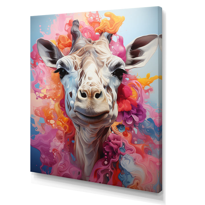 Multicolor Giraffe Pastel Giants - Giraffe Wall Art Prints