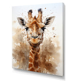Giraffe In Sandy Brown - Giraffe Living Room Wall Art