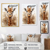 Giraffe In Sandy Brown - Giraffe Living Room Wall Art
