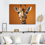 Brown Giraffe Savannah Sentinel - Giraffe Canvas Wall Art