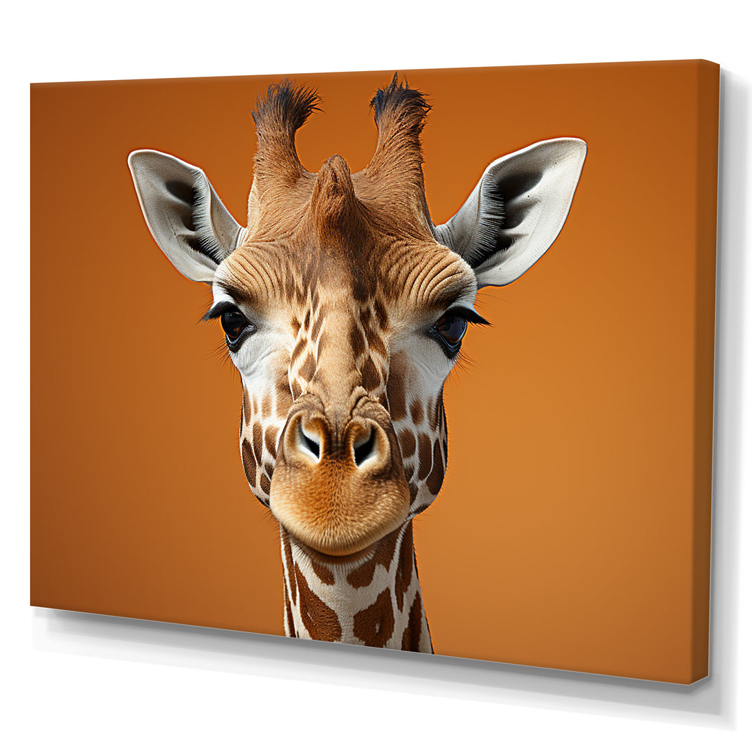 Brown Giraffe Savannah Sentinel - Giraffe Canvas Wall Art