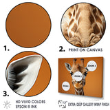 Brown Giraffe Savannah Sentinel - Giraffe Canvas Wall Art