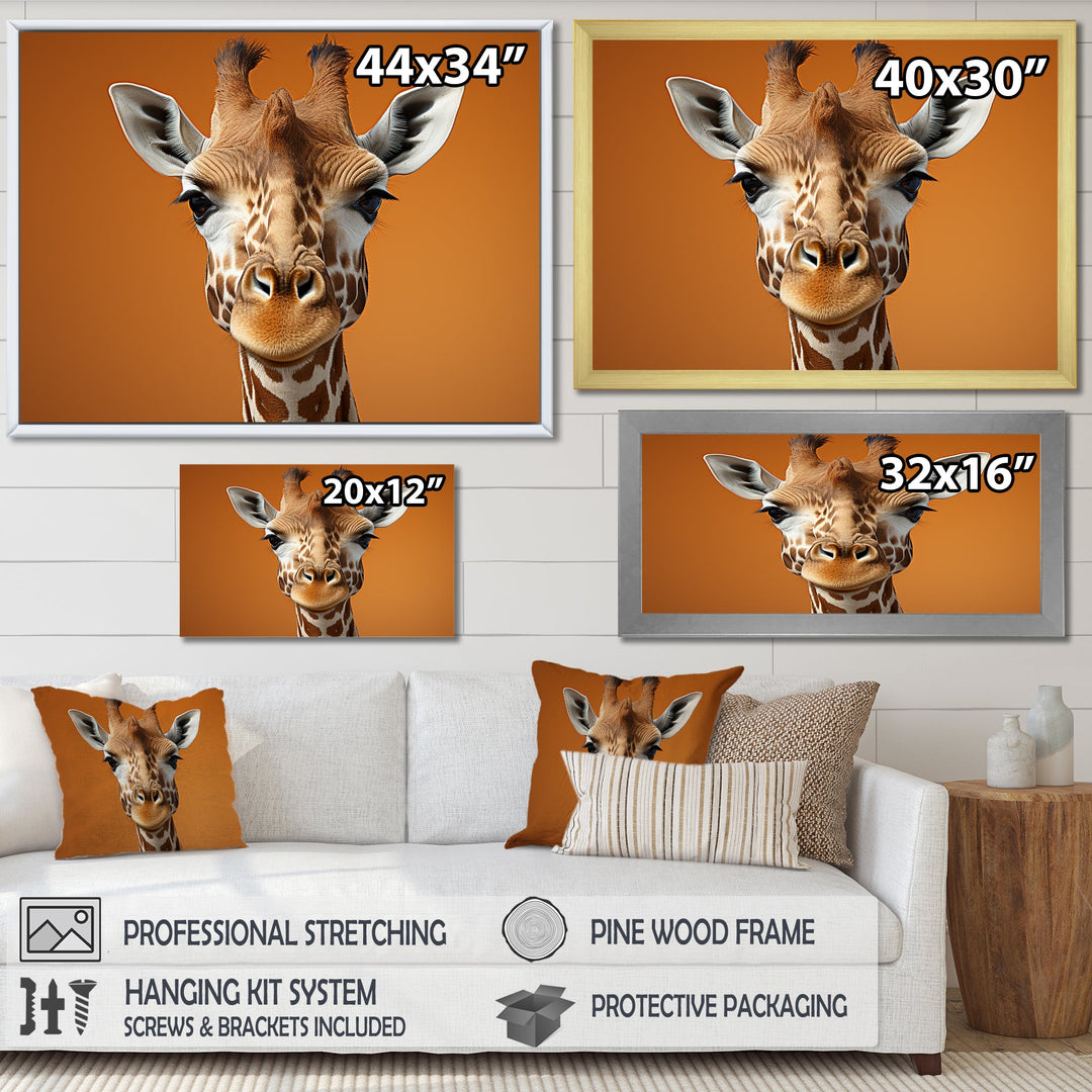 Brown Giraffe Savannah Sentinel - Giraffe Canvas Wall Art