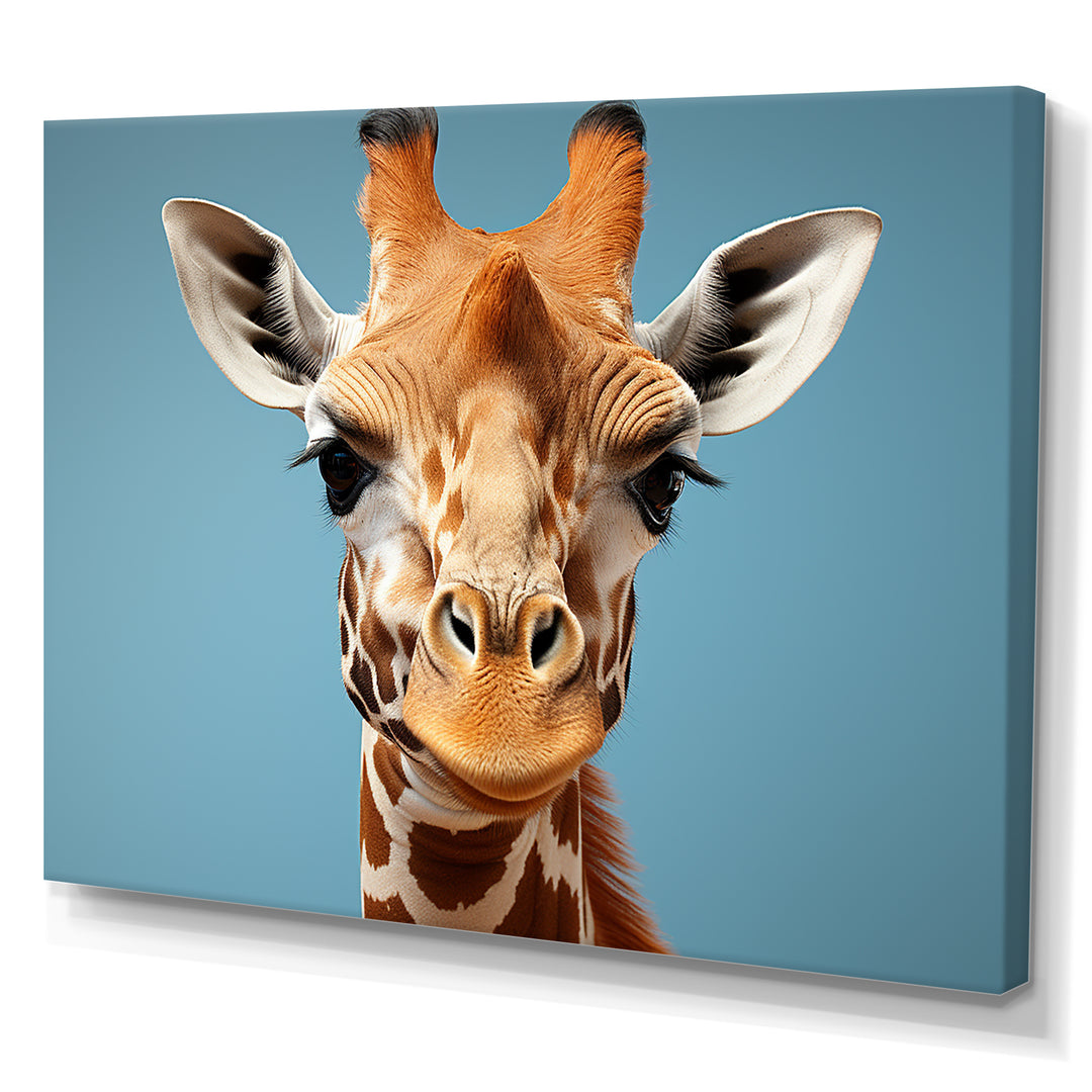 Blue Giraffe Savannah Sentinel - Giraffe Wall Decor
