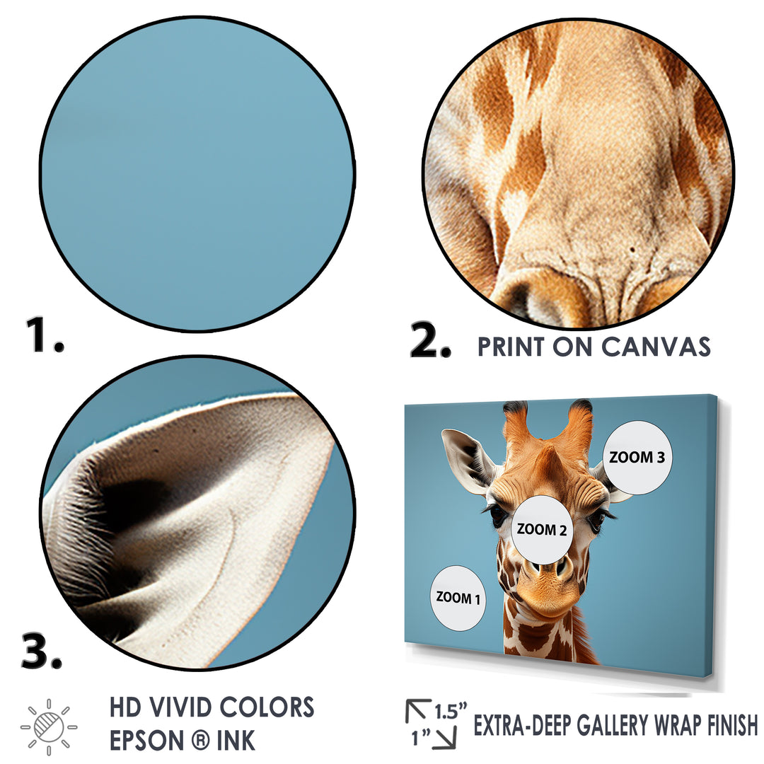 Blue Giraffe Savannah Sentinel - Giraffe Wall Decor
