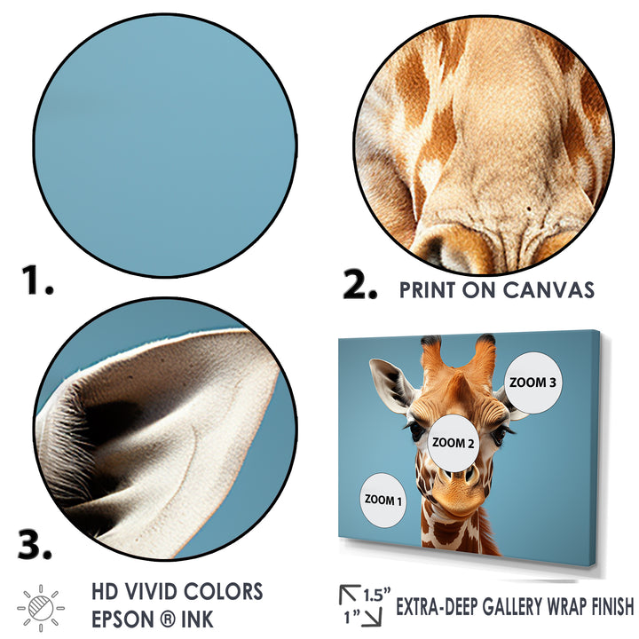 Blue Giraffe Savannah Sentinel - Giraffe Wall Decor