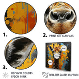 Yellow Giraffe Street Art - Giraffe Wall Decor