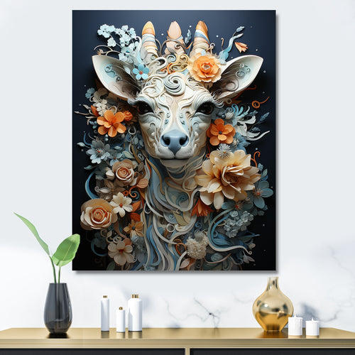 Grey Giraffe Surreal Savanna - Giraffe Wall Art Prints