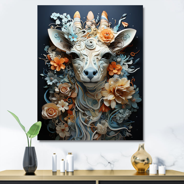 Grey Giraffe Surreal Savanna - Giraffe Wall Art Prints