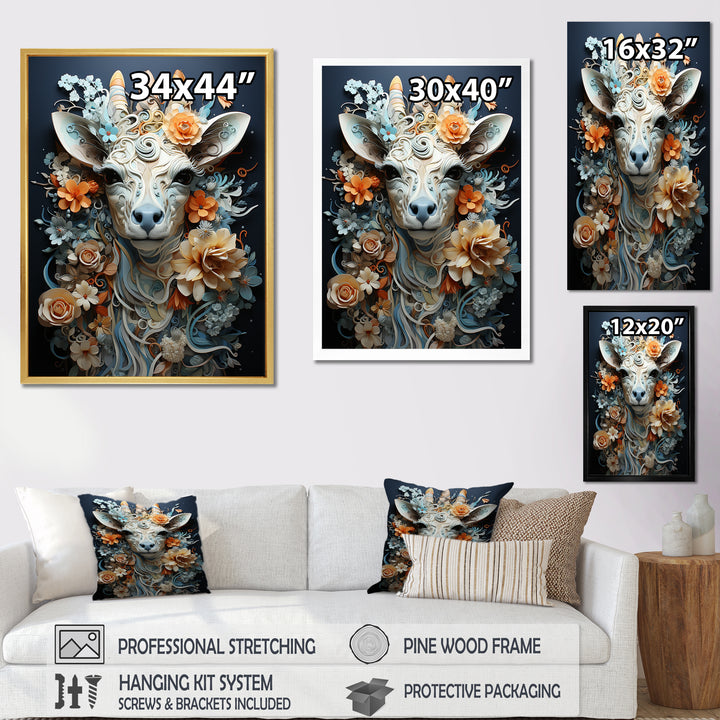Grey Giraffe Surreal Savanna - Giraffe Wall Art Prints