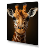 Modern Brown Giraffe Symbolism - Giraffe Framed Canvas Art