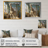 Cute Giraffe Farmhouse Harmony - Giraffe Living Room Wall Art