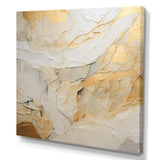 Beige And Gold Glacier Stone Simplicity II - Abstract Canvas Wall Art