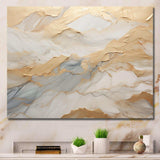 Beige And Gold Glacier Stone Art III - Abstract Canvas Wall Art