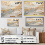 Beige And Gold Glacier Stone Art III - Abstract Canvas Wall Art