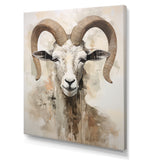 Soft Color Goat Portrait - Goat Bedroom Wall Art