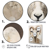Soft Color Goat Portrait - Goat Bedroom Wall Art