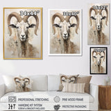 Soft Color Goat Portrait - Goat Bedroom Wall Art