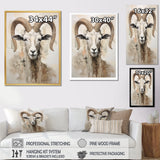 Soft Color Goat Portrait - Goat Bedroom Wall Art