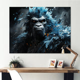 Blue Gorilla Graffiti - Gorilla Large Canvas Wall Art