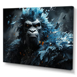 Blue Gorilla Graffiti - Gorilla Large Canvas Wall Art