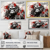 Red Gorilla Graffiti - Gorilla Home Decor Art