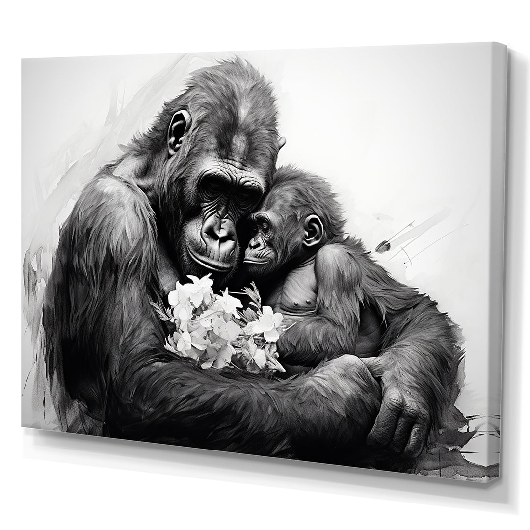 Gorilla Guardian Of His Family - Gorilla Bedroom Wall Art