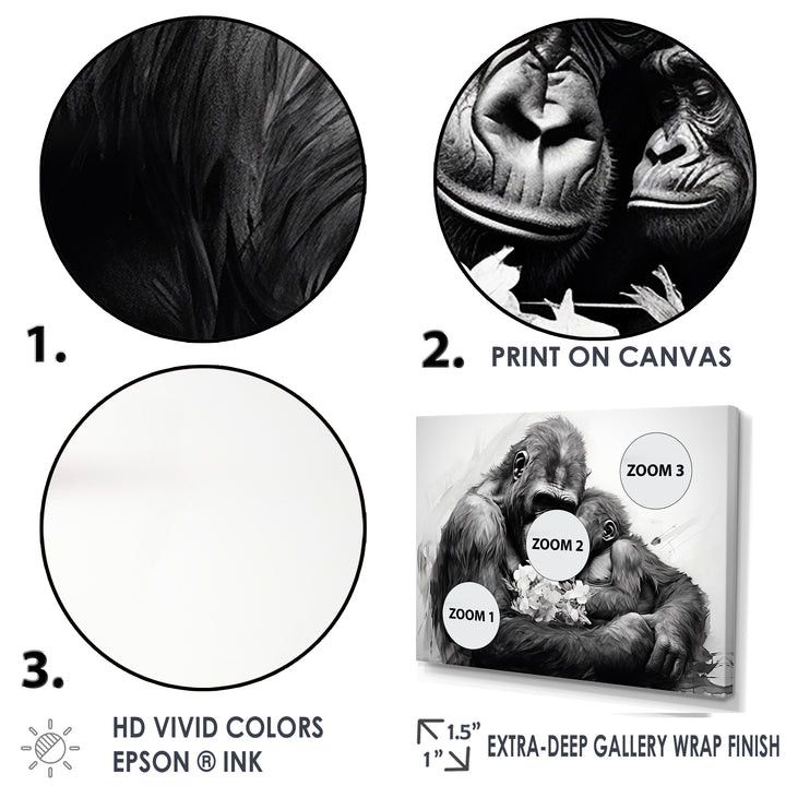 Gorilla Guardian Of His Family - Gorilla Bedroom Wall Art