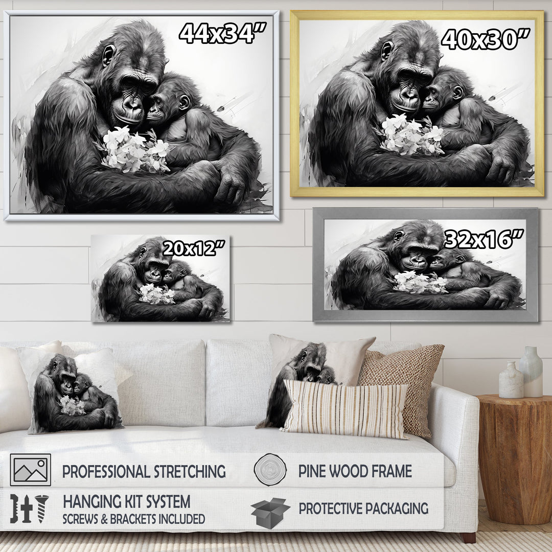 Gorilla Guardian Of His Family - Gorilla Bedroom Wall Art
