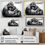 Gorilla Guardian Of His Family - Gorilla Bedroom Wall Art