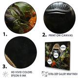 Floral Gorilla In Jungle - Gorilla Canvas Wall Art