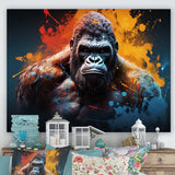 Colorful Gorilla Strength - Gorilla Wall Art Prints