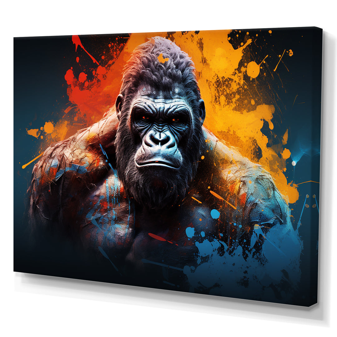 Colorful Gorilla Strength - Gorilla Wall Art Prints