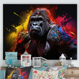 Multicolor Gorilla Strength - Red Gorilla Wall Art