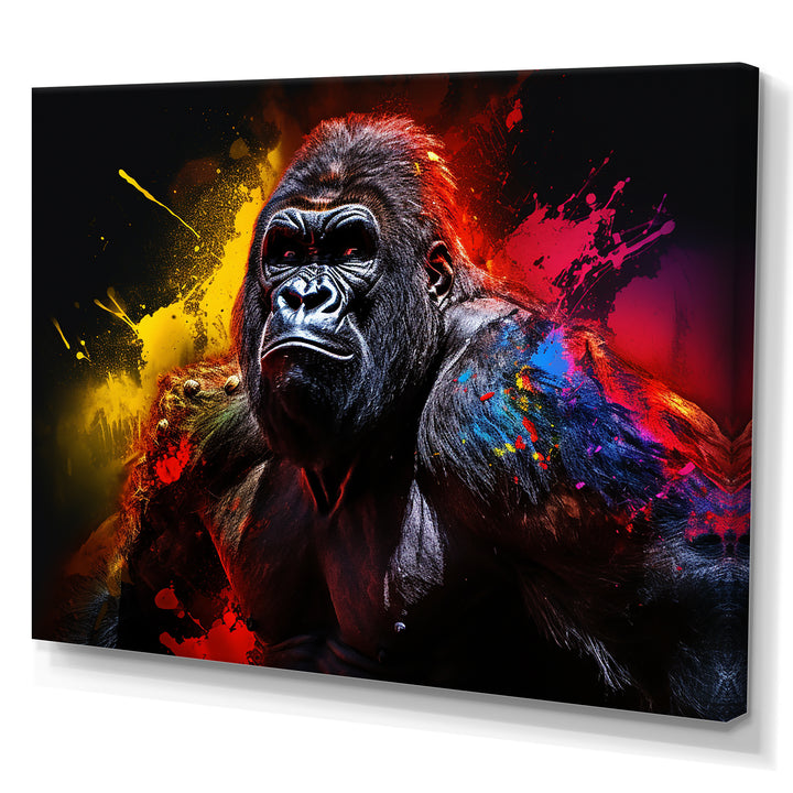 Multicolor Gorilla Strength - Red Gorilla Wall Art