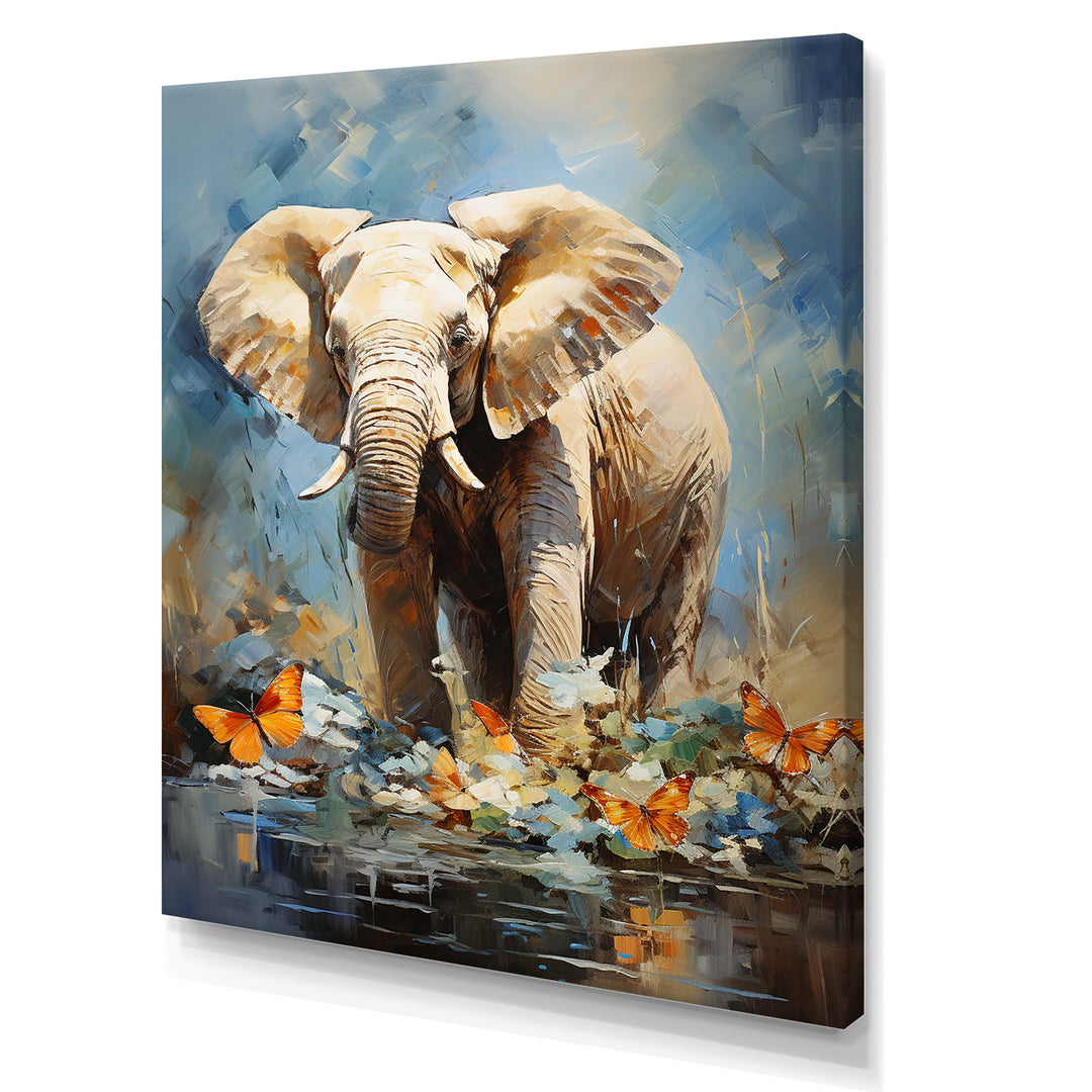Majestic Elephant In The Wild - Gray Gorilla Wall Art