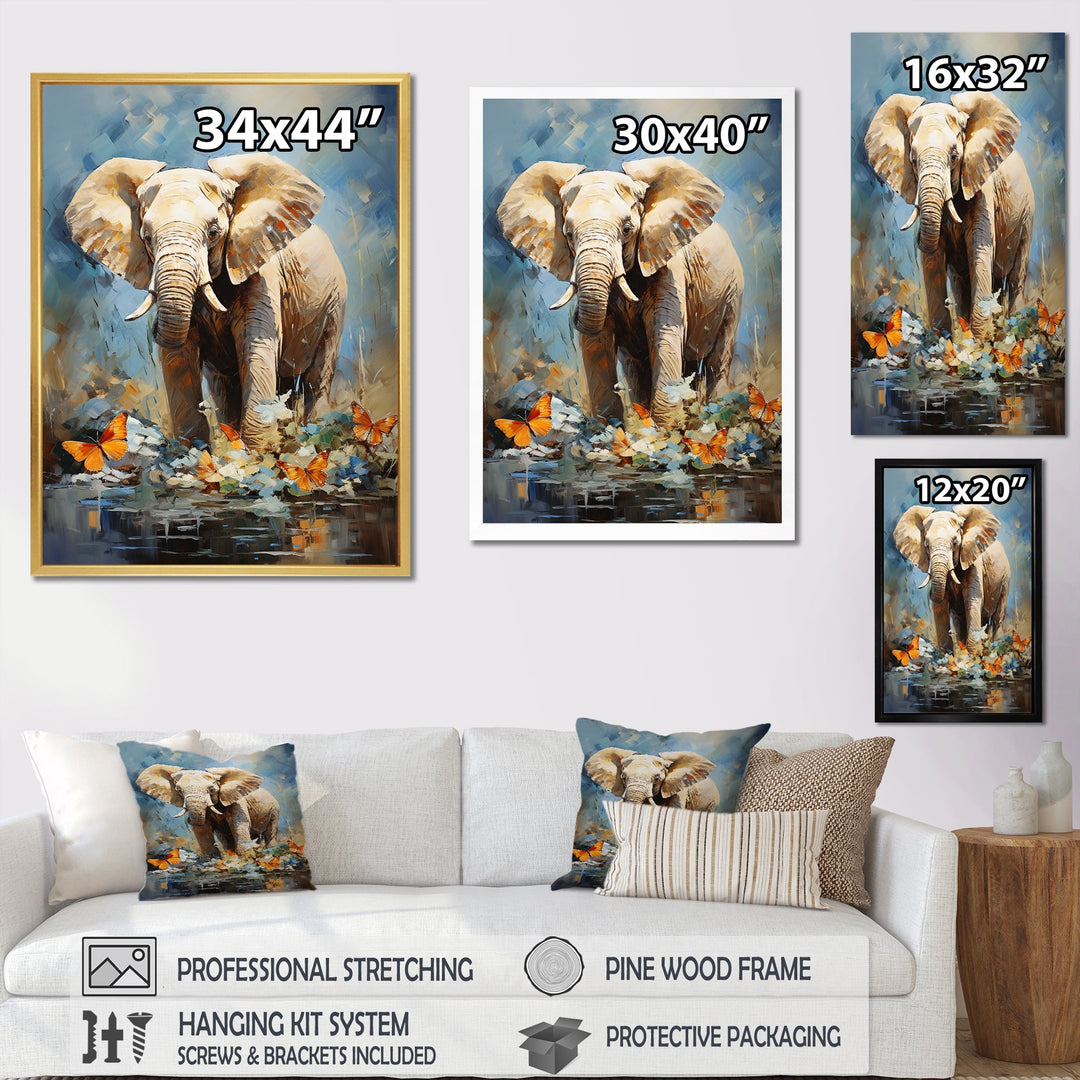 Majestic Elephant In The Wild - Gray Gorilla Wall Art