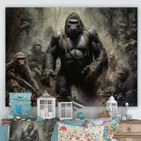 Gorilla Soldier Jungle Journey - Gorilla Bedroom Wall Art