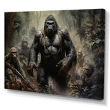 Gorilla Soldier Jungle Journey - Gorilla Bedroom Wall Art