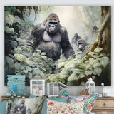 Gorilla Jungle Journey - Gorilla Canvas Wall Art