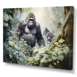 Gorilla Jungle Journey - Gorilla Canvas Wall Art