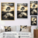 Natures Relaxing Tree Monochrome Photo - Landscapes Canvas Wall Art